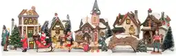 Intratuin Intratuin kerstdorpminiatuur stad met LED verlichting 17-delig aanbieding