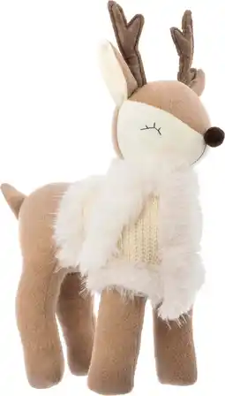 Intratuin Intratuin kerstfiguur hert staand beige 30 x 23 x 47 cm aanbieding