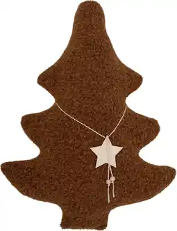 Intratuin Intratuin sierkussen Gina kerstboom bruin 55 x 43 cm aanbieding