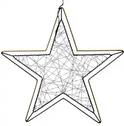 Intratuin Intratuin kerstster zwart met verlichting 47,7 x 46,5 cm aanbieding