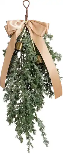 Intratuin Mica Decorations kersthanger Swag bel goud 55 x 25 x 7 cm aanbieding