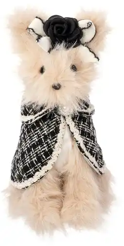 Intratuin Intratuin kerstfiguur Bijou hond wit / zwart 23 x 14 x 32 cm aanbieding