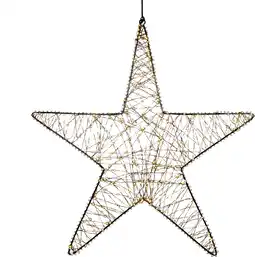 Intratuin Anna's Collection kerstster zwart met verlichting knipperfunctie D 57 H 5 cm aanbieding