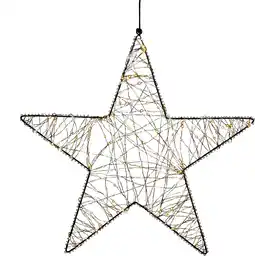 Intratuin Anna's Collection kerstster zwart met verlichting D 57 H 5 cm aanbieding