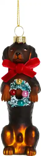 Intratuin Yup in de Boom kerst ornament teckel bruin D 4 H 8 cm aanbieding