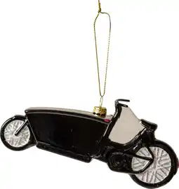 Intratuin Yup in de Boom kerst ornament bakfiets zwart 15 x 5,6 x 6,9 cm aanbieding