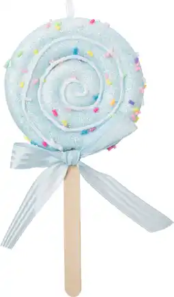 Intratuin Intratuin kerst ornament Krista lolly blauw 8 x 1,5 x 15 cm aanbieding