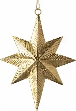Intratuin Intratuin kerst ornament Kvar ster goud 10 x 16 x 1,5 cm aanbieding