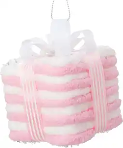 Intratuin Intratuin kerst ornament Jesta cadeau roze 7 x 7 x 8 cm aanbieding