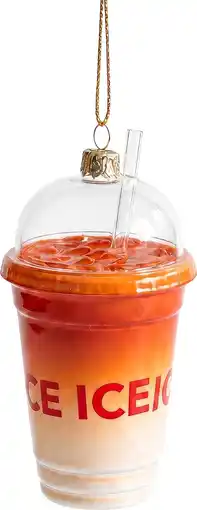 Intratuin Yup in de Boom kerst ornament Koffiecorner iced latte bruin / wit D 6 H 9,5 cm aanbieding