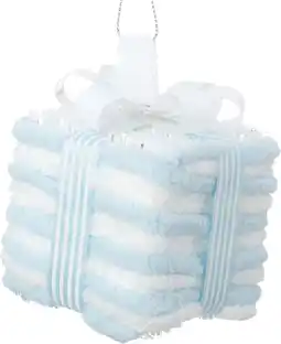 Intratuin Intratuin kerst ornament Jesta cadeau blauw 7 x 7 x 8 cm aanbieding