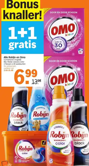 Albert Heijn Robijn en Omo aanbieding