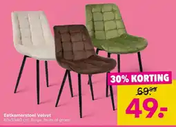Xenos Eetkamerstoel Velvet aanbieding