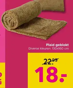 Xenos Plaid Geblokt aanbieding