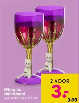 Xenos Wijnglas Skelethand aanbieding