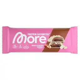 Trekpleister More Protein Satisbites White Hazelnut Nougat Eiwitbites aanbieding