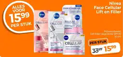 Trekpleister Nivea Face Cellular Lift en Filler aanbieding