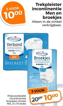 Trekpleister Trekpleister Incontinentie Men en Broekjes aanbieding