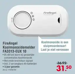 Enorm FireAngel Koolmonoxidemelder FA3313-EUX 10 aanbieding