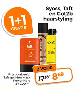 Trekpleister Syoss, Taft en Got2b Haarstyling aanbieding