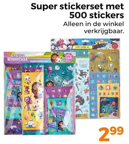 Trekpleister Super Stickerset met 500 Stickers aanbieding