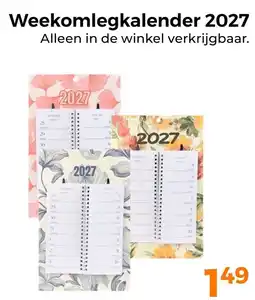 Trekpleister Weekomlegkalender 2027 aanbieding