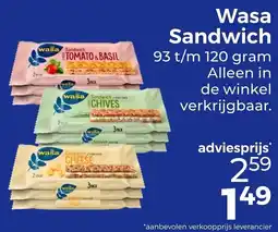 Trekpleister Wasa Sandwich aanbieding