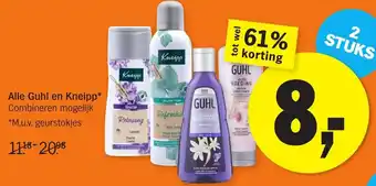 Albert Heijn Guhl en Kneipp aanbieding