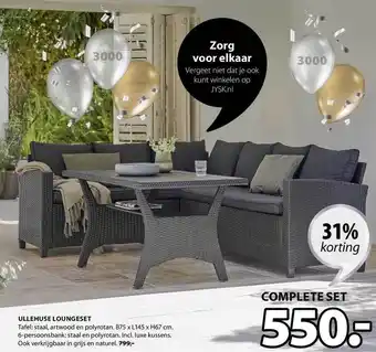 Jysk Ullehuse loungeset 31% Korting aanbieding