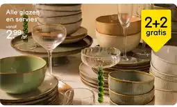 Leen Bakker Alle glazen en servies aanbieding