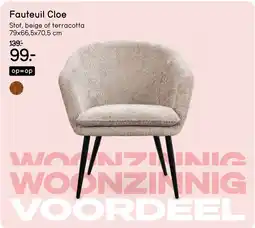 Leen Bakker Fauteuil Cloe aanbieding