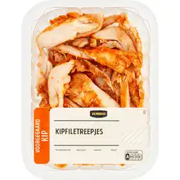 Jumbo Jumbo Kipfiletreepjes Voorgegaard 135 g aanbieding