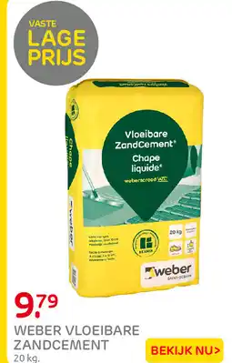 Praxis Weber vloeibare zandcement aanbieding