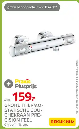 Praxis Grohe thermostatische douchekraan precision feel aanbieding