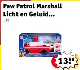 Kruidvat Paw Patrol Marshall Licht en Geluid Brandweerauto aanbieding