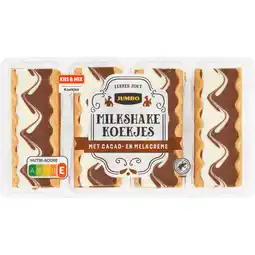 Jumbo Jumbo Milkshake Koekjes met Cacao- en Melkcrème 200 g aanbieding