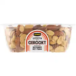 Jumbo Jumbo Gezouten Gerookt Notenmix met Pinda 160 g aanbieding