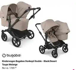 Van Asten BabySuperstore Kinderwagen Bugaboo Donkey6 Double - Black / Desert Taupe Melange aanbieding
