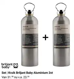 Van Asten BabySuperstore Kruik Briljant Baby Aluminium aanbieding