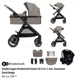 Van Asten BabySuperstore Kinderwagen Kinderkraft Esme V2 3-in-1 incl. Autostoel aanbieding