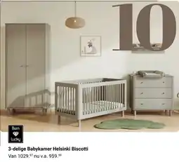 Van Asten BabySuperstore Born Lucky 3-delige Babykamer Helsinki Biscotti aanbieding