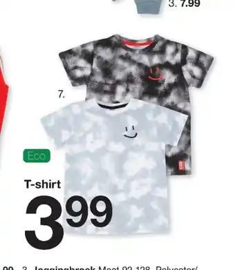 Zeeman Eco T-shirt Maat 92-128 100% katoen aanbieding