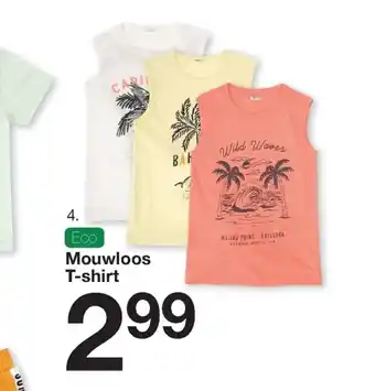 Zeeman Eco Mouwloos T-shirt Maat 92-128 100% katoen aanbieding