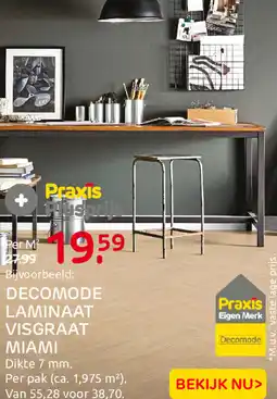 Praxis Decomode laminaat visgraat μιαμι aanbieding