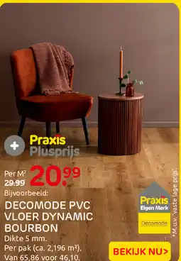 Praxis Decomode pvc vloer dynamic bourbon aanbieding