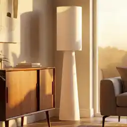 Action Japandi vloerlamp - crème-wit aanbieding