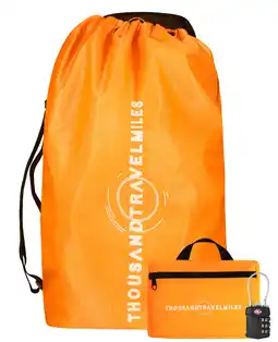 ANWB Thousandtravelmiles Flightbag vliegtuighoes TSA slot 60–90L Oranje Oranje aanbieding