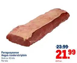 Makro Paraguayaanse Angus runderstriploin aanbieding