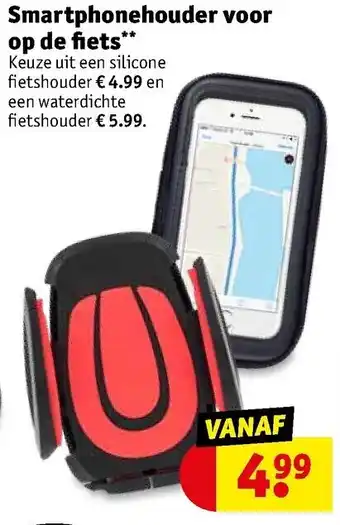 Kruidvat Smartphonehouder voor op de fiets aanbieding