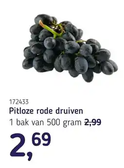 Van Hoeckel Pitloze rode druiven aanbieding